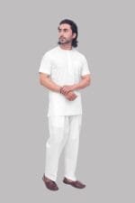 Men's Coloured Cotton Short Kurta - view 4