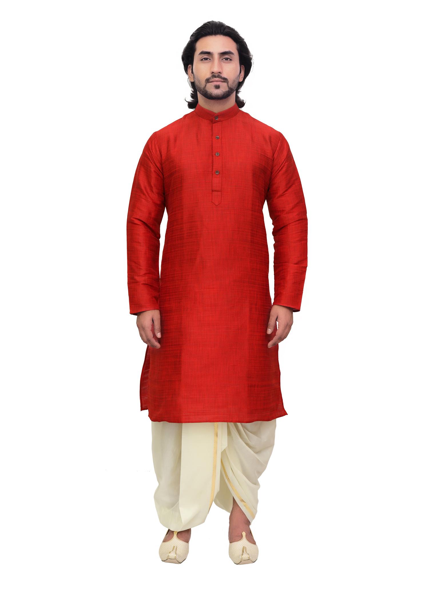 0I6A8119 Men's Silk Kurta – Festive Ethnic Wear for Weddings & Functions - Image 1
