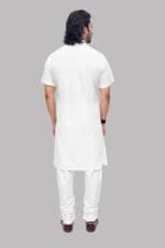 Men's White Half Sleeve Modi Kurta - view 4