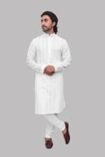 Men's Cotton Chikankari Kurta - view 3