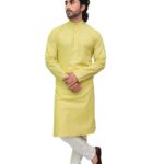 Men’s Colored Cotton Kurta – Traditional & Festive Wear