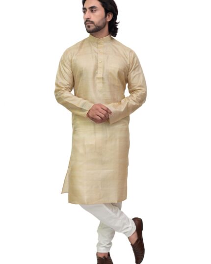 Pure Tusar Silk Kurta for Men -  Festive, Wedding, Traditional Wear