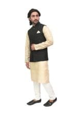 Men's Black Nehru Jacket — Ethnic Waistcoat - view 2