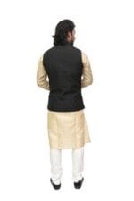 Men's Black Nehru Jacket — Ethnic Waistcoat - view 4