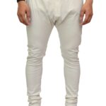 Churidar Pajama for Men in Cream – Traditional Ethnic Bottomwear with Button & Zip
