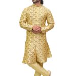 Men's Printed Silk Kurta – Festive Designer Kurta for Men in Soft Silk Fabric
