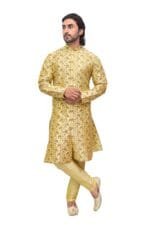 Men's Printed Silk Kurta - Patwa & Company