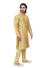 Men's Printed Silk Kurta - view 2