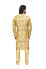 Men's Printed Silk Kurta - view 4