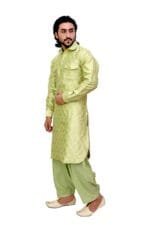 Men's Silk Pathani Suit with Salwar - view 3