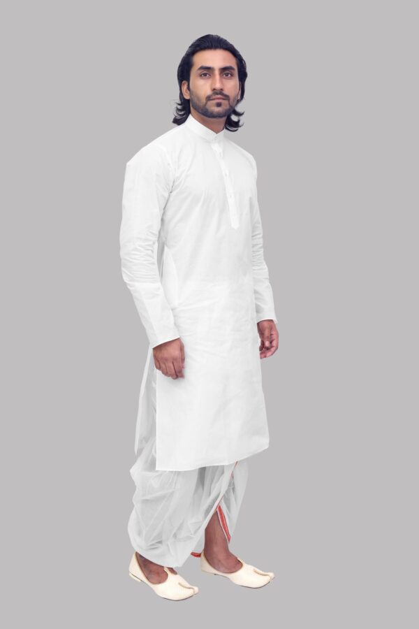 Side view of men’s cambric kurta – stylish ethnic look by Patwa