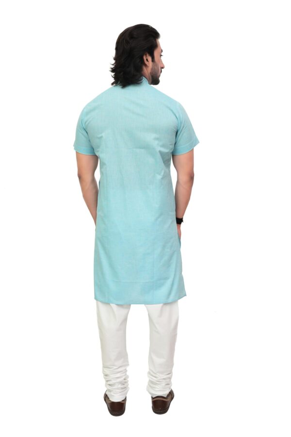 Back view of colored Modi kurta – classic ethnicwear for men by Pat