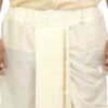 Close-up of silk fabric texture in Patwa men’s dhoti – premium ethnicwear
