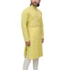 Side angle of Patwa cotton kurta in vibrant color – worn by male model