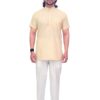 Front view of colored short kurta worn by male model – Patwa ethnicwear