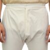 Close-up of ankle gathers on cream churidar pyjama – Patwa Jaipur
