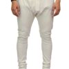 Front view of men’s cream cotton churidar pyjama – Patwa ethnicwear