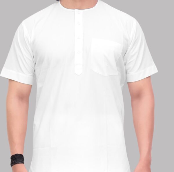 Closeup View of Men’s Short Kurta – Comfortable Daily Wear Kurta by Patwa