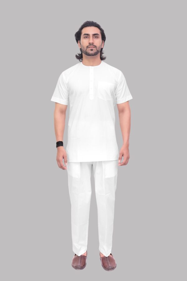 Model wearing Men’s Short Kurta – Indian Ethnicwear Look by Patwa Jaipur