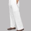 White Saada pyjama with drawstring and side pockets – worn by male model