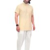 Side profile of men’s short kurta in cotton – Patwa Jaipur