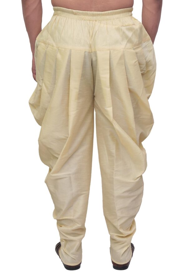 Back profile of silk dhoti pant for men – Patwa Jaipur ethnicwear