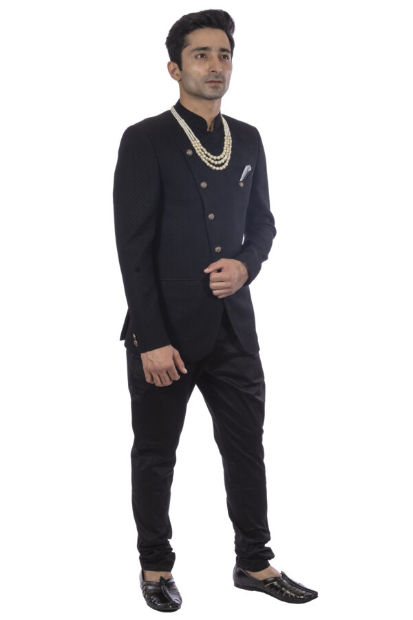 Indo Western outfit for men – groom wear by Patwa & Company in black