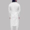 Back view of traditional white cotton kurta in khadi