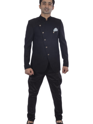 Indo Western outfit for men – groom wear by Patwa & Company in black