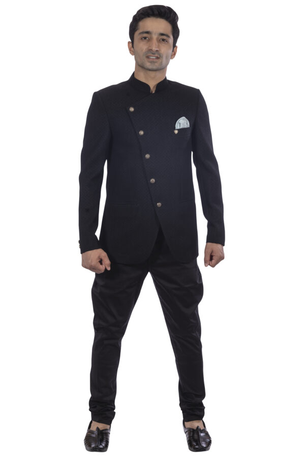 Indo Western outfit for men – groom wear by Patwa & Company in black