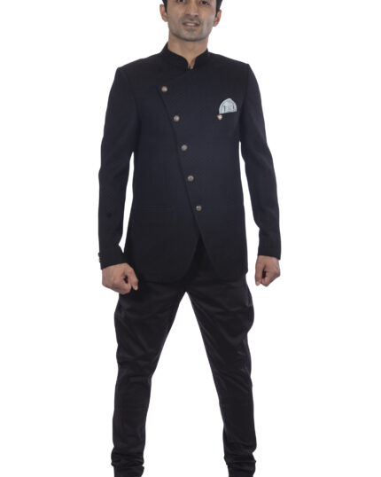 Black Indowestern on model front