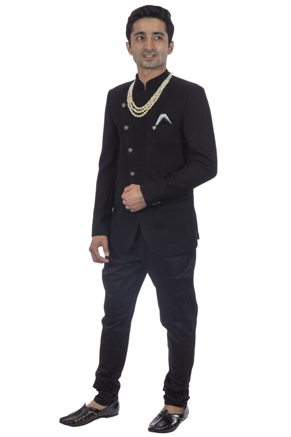 Indo Western outfit for men – groom wear by Patwa & Company in black