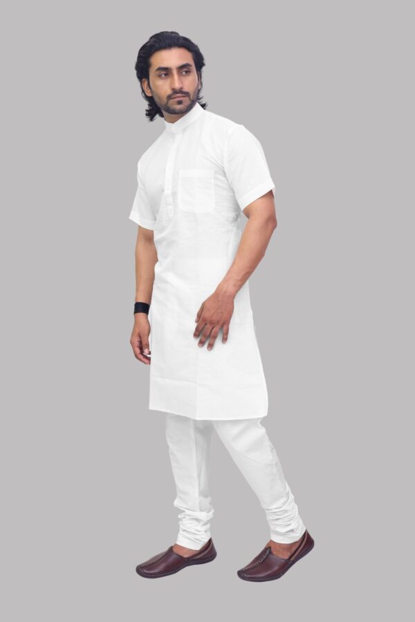 Side profile of Mandarin collar kurta – Patwa ethnicwear