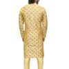 Printed silk kurta for men – back view | Patwa & Co.