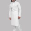 Side profile of handwoven cotton khadi kurta for men