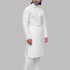 Side profile of handwoven cotton khadi kurta for men