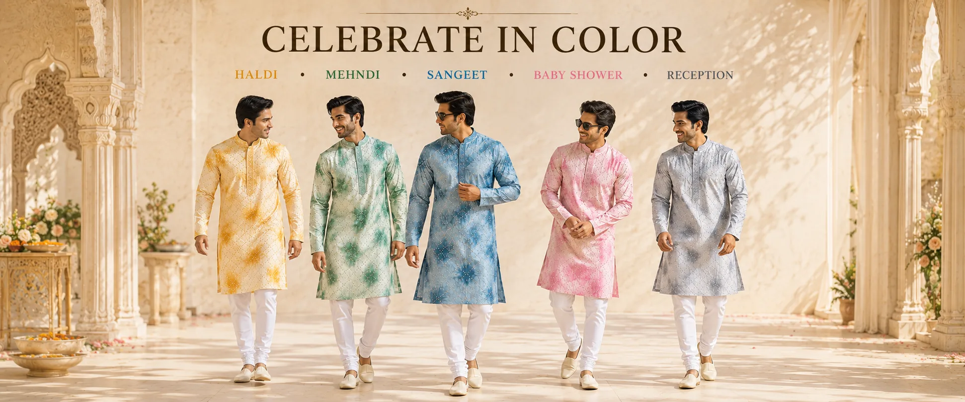 Men's kurta pyjama set collection at Patwa & Company, Jaipur