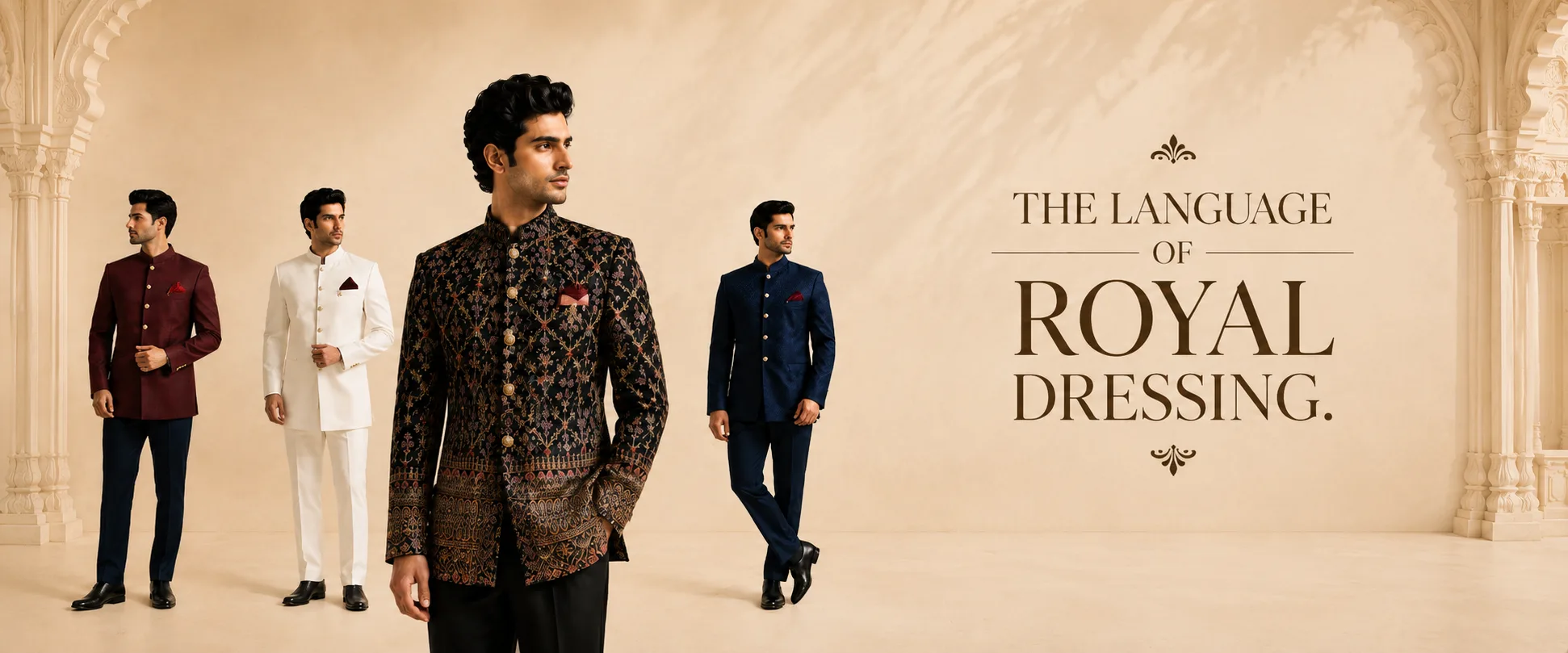 Jodhpuri suit collection for men at Patwa & Company, Jaipur