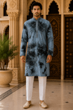 Shibori Sequin Mirror Work Kurta Pyjama Set - Patwa & Company