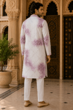 Shibori Sequin Mirror Work Kurta Pyjama Set - view 29