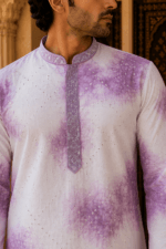 Shibori Sequin Mirror Work Kurta Pyjama Set - view 30
