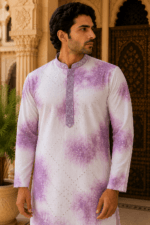 Shibori Sequin Mirror Work Kurta Pyjama Set - view 31