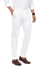 Men’s Cotton Pant Style Pyjama — Half Elastic, Button & Zip with Pockets - view 2