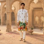 Men's White CottomPrinted Kurta