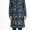 Men's Navy Blue Mughal Wildlife Indo-Western Sherwani Set - Patwa & Company