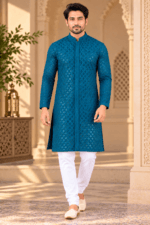 Men's Sequence Work Kurta - Image 2