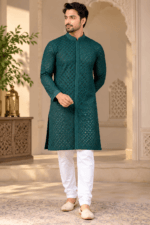 Men's Sequence Work Kurta - Image 3