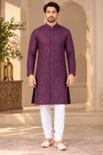 Men's Sequence Work Kurta - Image 5