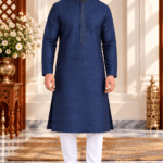 Men's Silk Neck Patti Kurta Pyjama Set