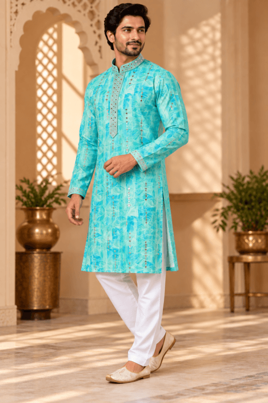 Men’s Mirror Work Kurta